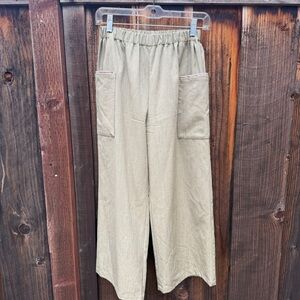 SOU SOU Made In Japan Wide Monpe Pants celery green small NWOT
